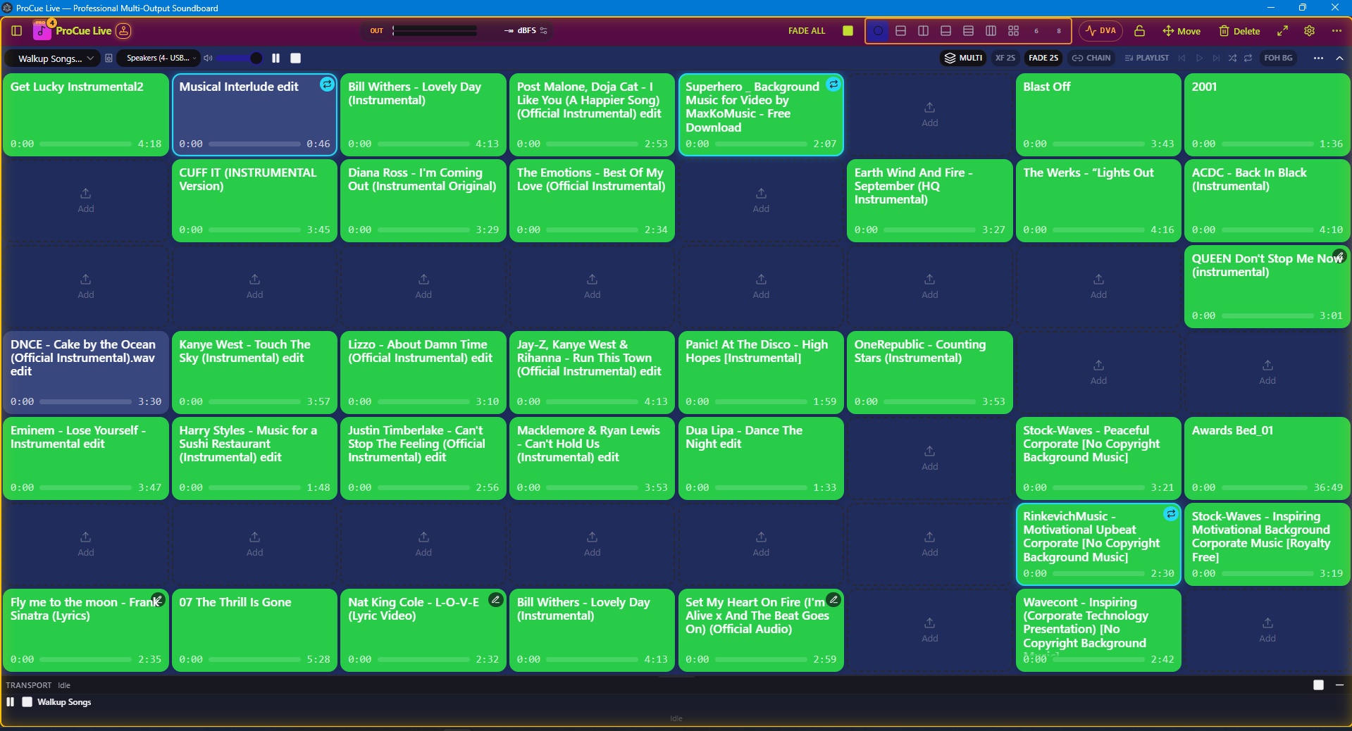 ProCue Live software